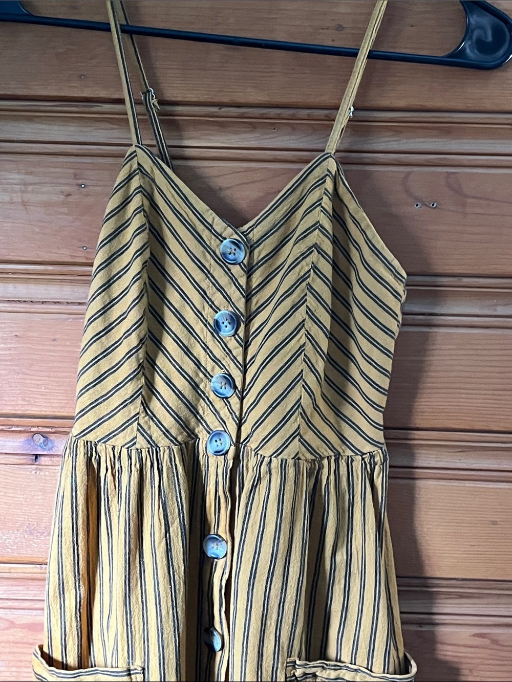Japna Mustard Yellow Striped Sundress - Picture 6 of 11